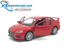 HỘP XE MÔ HÌNH Mitsubishi Lancer Evolution WELLY 1:36 (Đỏ)