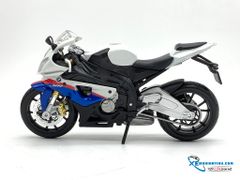 XE MÔ HÌNH BMW S1000RR 1:12 MAISTO (XANH TRẮNG)