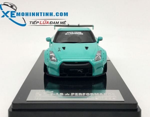 Nissan GTR R35 Liberty Walk 1:43 Onemodel (Xanh)