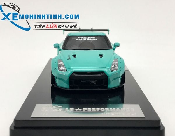 Nissan GTR R35 Liberty Walk 1:43 Onemodel (Xanh)