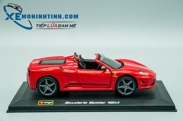 XE MÔ HÌNH FERRARI SCUDERIA SPIDER 1:32 BBURAGO (ĐỎ)