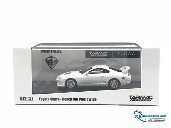 Toyota Supra Roww Reach Out Worl Wine Tarmac 1:64 Trắng