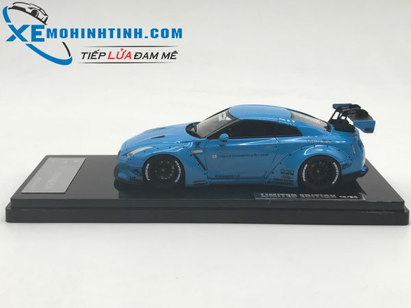 Nissan GTR R35 Liberty Walk 1:43 Onemodel (Xanh)