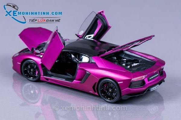 XE MÔ HÌNH LAMBORGHINI AVENTADOR LP700 1:18 WELLY-FX (TÍM)