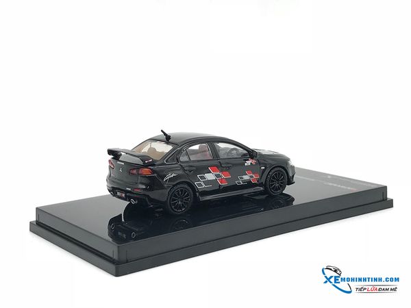 T64-004-REB MH 1:64 TARMAC WORKS MITSUBISHI EVO X - RALLIART EDITION (BLACK)