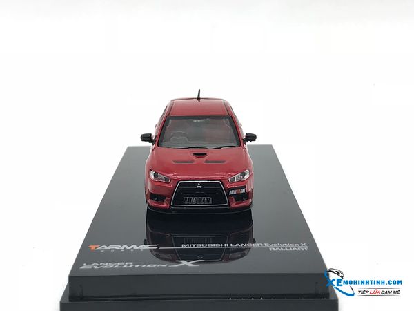 T64-004-RER MH 1:64 TARMAC WORKS MITSUBISHI EVO X - RALLIART EDITION (RED)