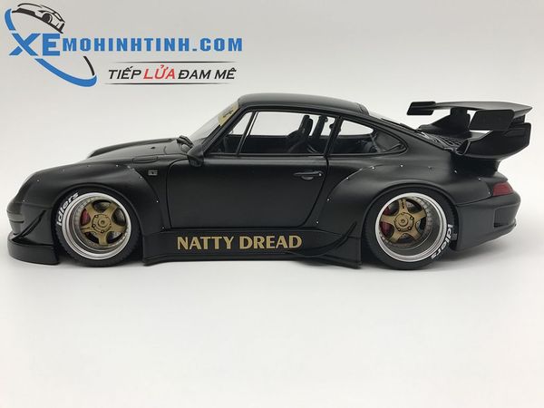 1/18 RWB 993 (MATT BLACK/GOLD WHEELS)