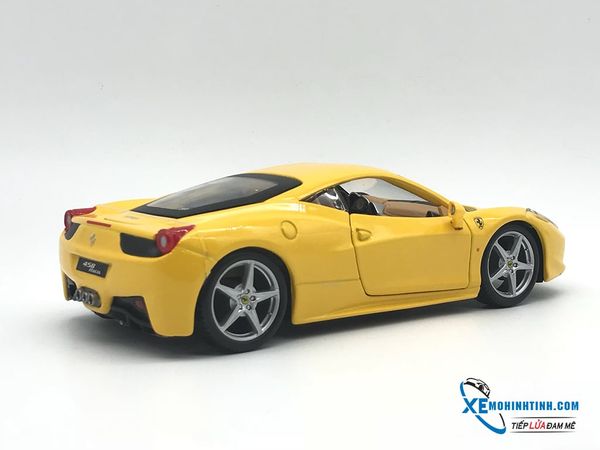 XE MÔ HÌNH FERRARI 458 ITALIA 1:24 BBURAGO (VÀNG)