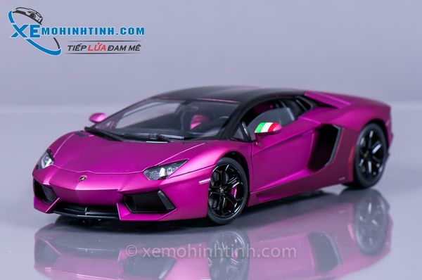 XE MÔ HÌNH LAMBORGHINI AVENTADOR LP700 1:18 WELLY-FX (TÍM)