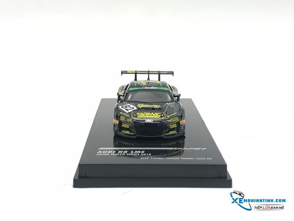 Xe Mô Hình Audi R8 LMS Super Taikyu Series 2018 Alex Yoong/Shaun Thong/Alex Au 1/64 Tarmac Works ( Xám viền đen vàng )