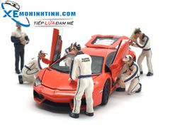 PIT crew figurines martin racing (set of 6)  TSM 1:43 (Trắng)