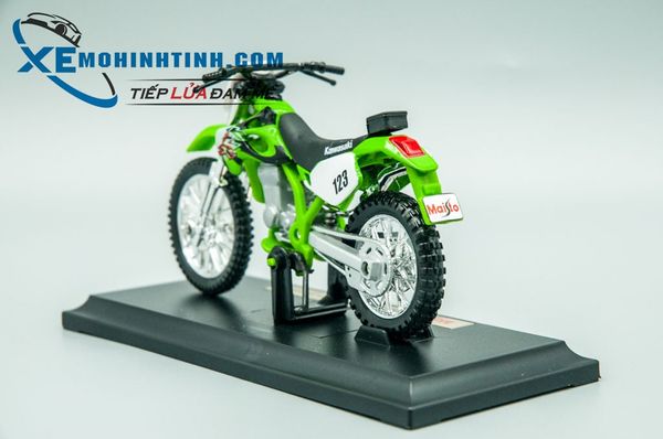 XE MÔ HÌNH KAWASAKI KLX250SR 1:18 MAISTO (XANH LÁ)