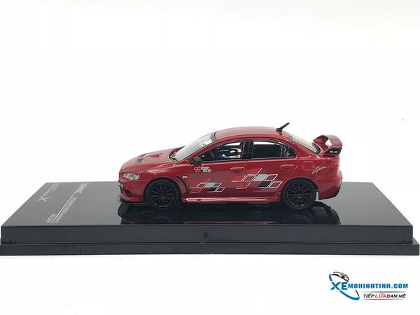 T64-004-RER MH 1:64 TARMAC WORKS MITSUBISHI EVO X - RALLIART EDITION (RED)