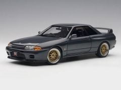 Xe Mô Hình  Nissan Skyline GT-R (R32) V-Spec II Tuned Version 1:18 Autoart ( Xám )