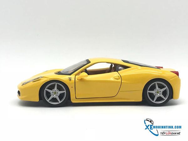 XE MÔ HÌNH FERRARI 458 ITALIA 1:24 BBURAGO (VÀNG)