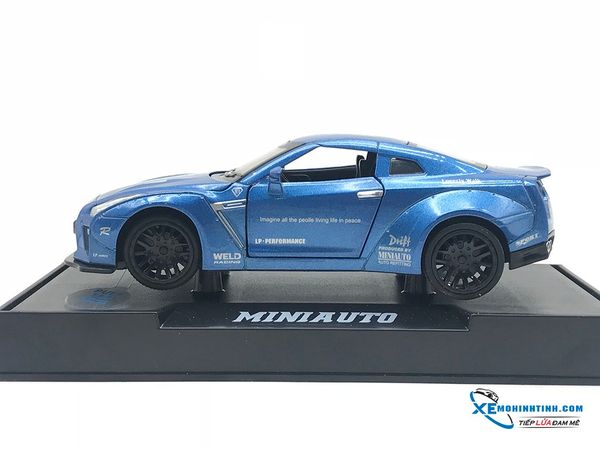 Xe Mô Hình Nissan GTR Liberty Walk 1:32 MiniAuto ( Xanh )