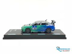 Xe Mô Hình Mitsubishi Lancer Evolution X Nurburgring 24H 2010 Quadder / Bernhart / Matsui / Bader 1:64 Tarmac Works ( Xanh )