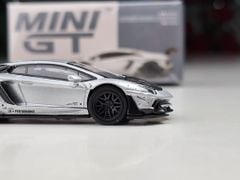 Xe mô hình Lamborghini Aventador Limited Edittion Matt Silver LHD 1:64 MiniGT ( Bạc )