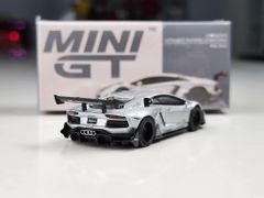 Xe mô hình Lamborghini Aventador Limited Edittion Matt Silver LHD 1:64 MiniGT ( Bạc )