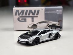 Xe mô hình Lamborghini Aventador Limited Edittion Matt Silver LHD 1:64 MiniGT ( Bạc )