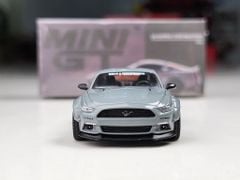 Xe mô hình LB-WORKS FORD MUSTANG Grey LHD 1:64 MiniGT ( Xám )