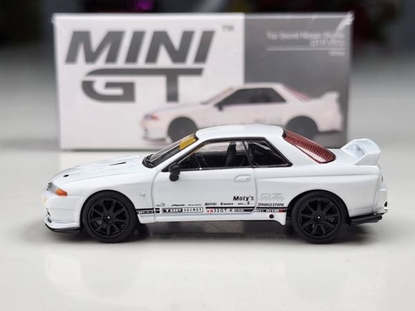 Xe mô hình Nissan Skyline GT-R (R34) V-Spec N1 White RHD 1:64 MiniGT ( Trắng )