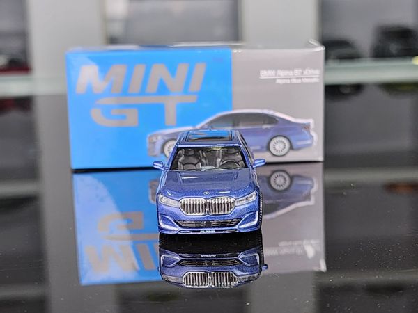 Xe Mô Hình BMW Alpina B7 xDrive 1:64 MiniGT ( Xanh )