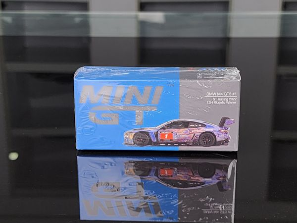 Xe Mô Hình BMW M4 GT3 #1 ST Racing 2022 12H Mugello Winner 1:64 MiniGT ( Xanh )