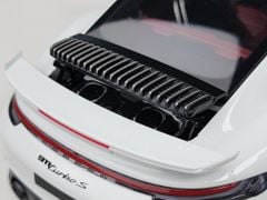 Xe mô hình Porsche 911 (992) Turbo S Coupe Sport Design - 2021 1:18 Minichanmps (White Metallic)