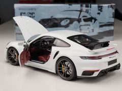 Xe mô hình Porsche 911 (992) Turbo S Coupe Sport Design - 2021 1:18 Minichanmps (White Metallic)