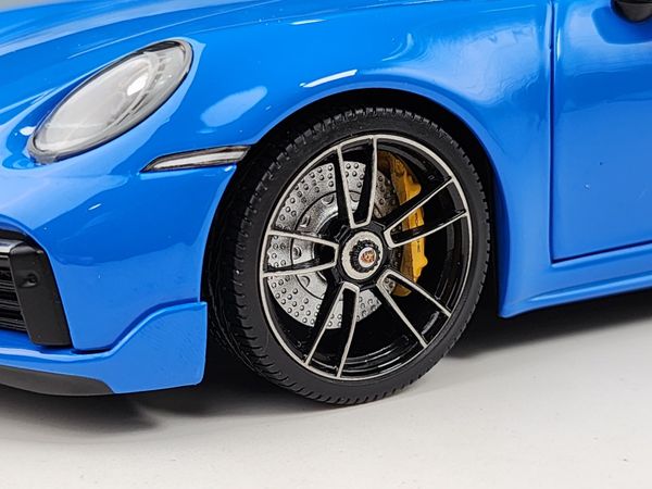 Xe mô hình Porsche 911 (992) Turbo S Coupe Sport Design - 2021 1:18 Minichanmps (Dark Blue)