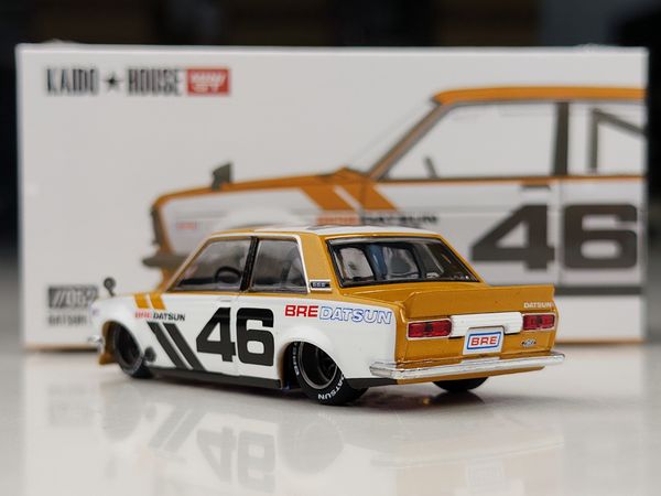 Xe Mô Hình Datsun 510 Street BRE510 V3 1:64 MiniGT (Trắng Nâu)