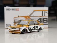 Xe Mô Hình Datsun 510 Street BRE510 V3 1:64 MiniGT (Trắng Nâu)