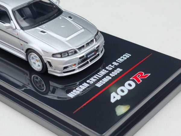 Xe mô hình Nissan Skyline GT-R (R33) Nismo 400R 1:64 Inno (Silver)