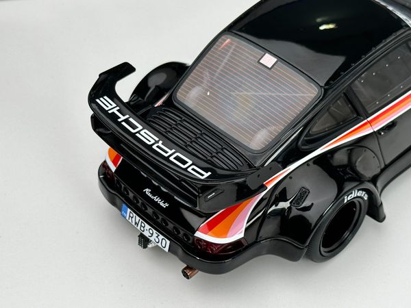 Xe Mô Hình Porsche RWB Bodykit Yajù 1:18 GTSpirit ( Đen )