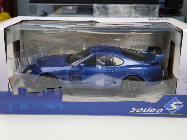 Xe mô hình Toyota Supra MK4 1:18 Solido (Dark Blue)