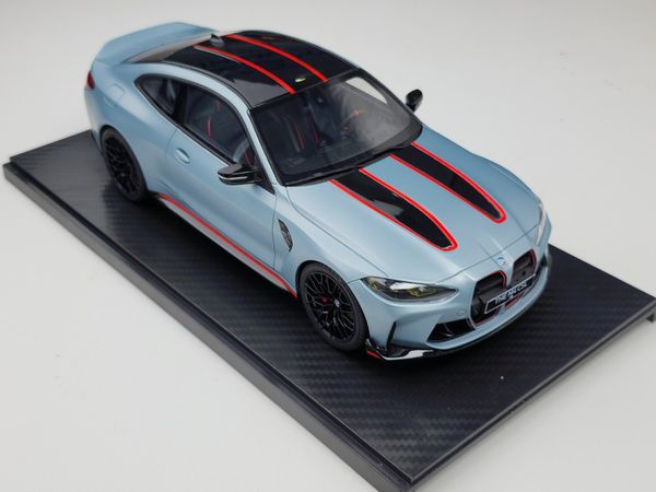 Xe mô hình BMW M4 CSL 1:18 GTSpirit (Xám Xanh)