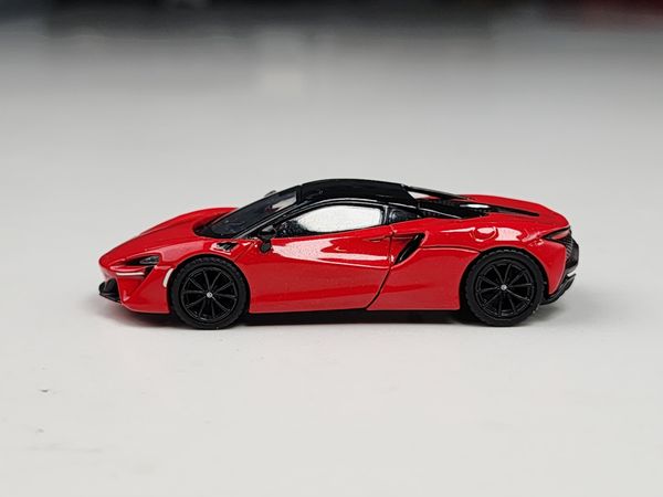 Xe mô hình Mclaren Atura Vermilion Red LHD 1:64 MINIGT ( Đỏ Metallic)