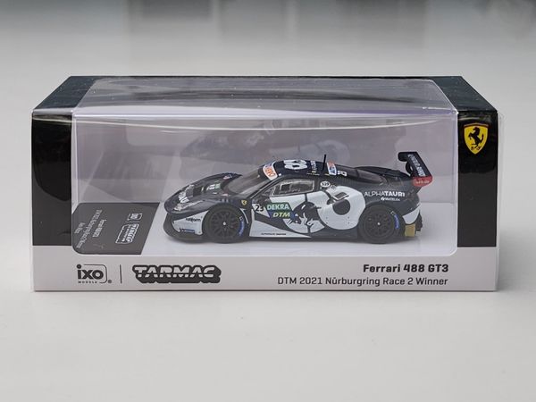 Xe Mô Hình Ferrari 488 GT3 1:64 Tarmac Works ( Đen #23 )