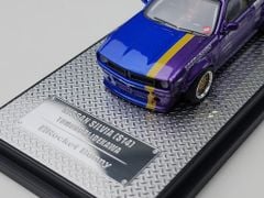 Xe Mô Hình Nissan Silvia S14 1:64 INNO ( Xanh & Tím Sọc Vàng )