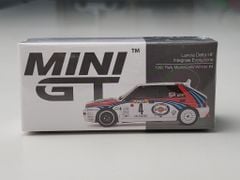 Xe Mô Hình Lancia Delta HF Integrale Evoluzione 1992 #4 1:64 MiNiGT ( Trắng Martini #4 )