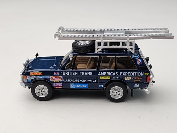 Xe Mô Hình Range Rover 1971 British Trans Americas Expedition 1:64 MiniGT ( Xanh )