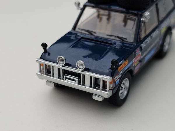 Xe Mô Hình Range Rover 1971 British Trans Americas Expedition 1:64 MiniGT ( Xanh )