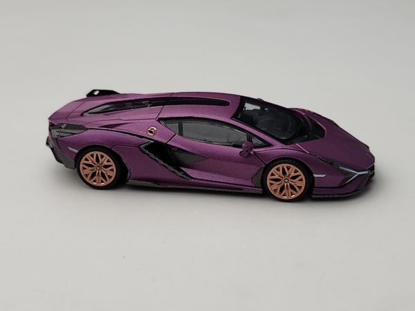 Xe Mô Hình Lamborghini Sian 1:64 MiniGT ( Tím )