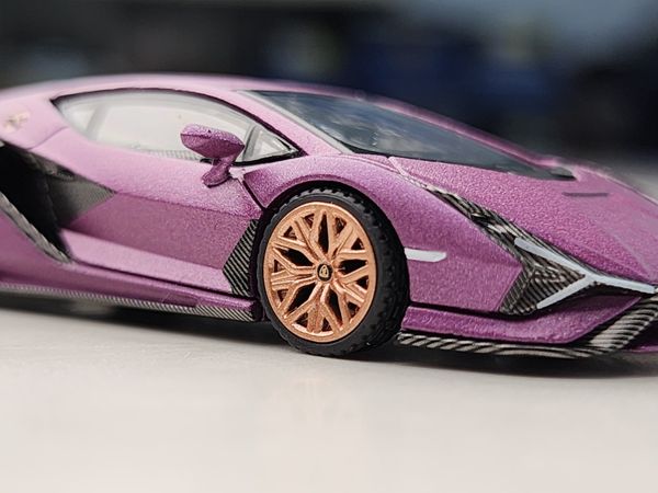 Xe Mô Hình Lamborghini Sian 1:64 MiniGT ( Tím )