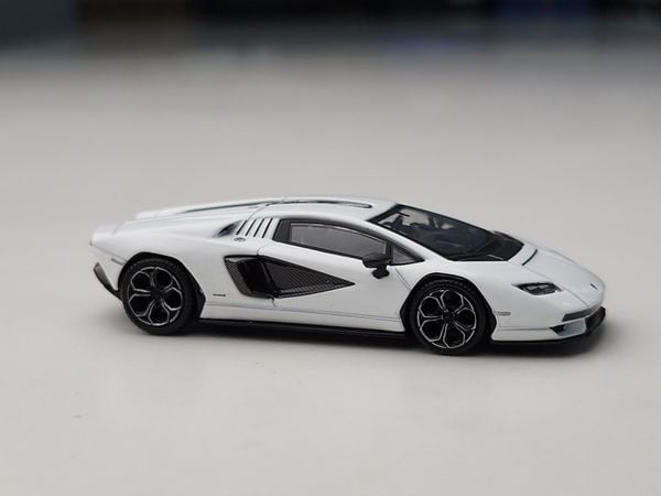 Xe Mô Hình Lamborghini Coutach LPI800-4 Bianco Siderela 1:64 MiniGT ( Trắng )