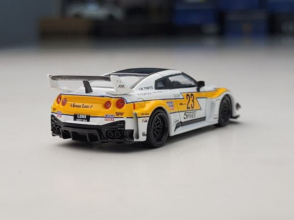 Xe Mô Hình Nissan LB-Silhouette WORKS GT 35GT-RR Ver.1 LB Racing 1:64 MiniGT ( Trắng)