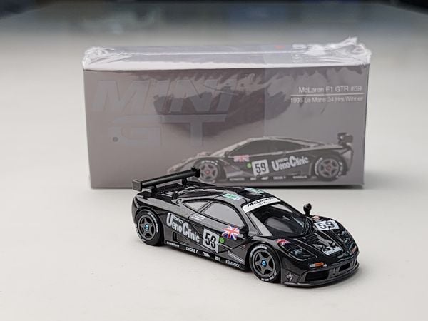 Xe Mô Hình McLaren F1 GTR #59 1995 Le Mans 24Hr Winner 1:64 MiniGT ( Đen )