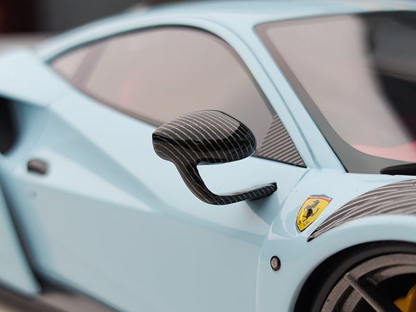 Xe Mô Hình Ferrari Novitec F8 1:18 Ivy Merit ( Baby Blue White Stripes )