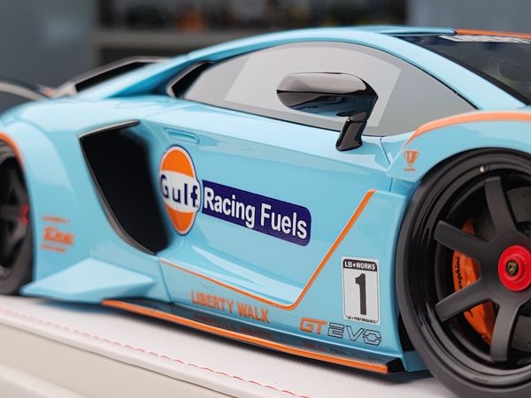 Xe Mô Hình Lamborghini Aventador GT EVO 1:18 Ivy Merit ( Gulf )